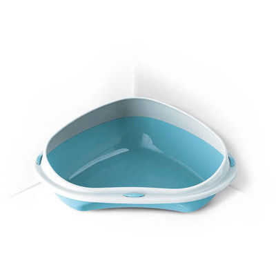 Atvērtā kaķu stūra tualete ar apmali Shuttle Corner Big 58x48x20,5 cm, dažādas krāsas