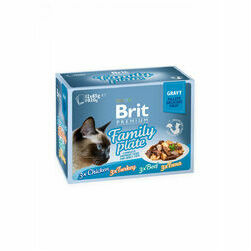 Brit Care Cat Delicate Pouch Fillets in Gravy Family Plate 1020 g 12x85 g