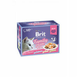 Brit Care Cat Delicate Pouch Fillets in Jelly Family Plate 1020 g 12x85 g