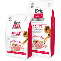 Brit Care Cat GF Adult Activity Support Fresh Chicken&Turkey 0,4 kg barība kaķiem
