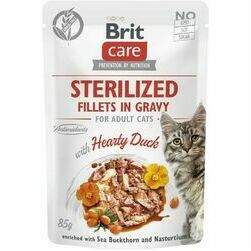 Brit Care Cat Pouch Sterilized Fillets in Gravy with Hearty Duck 85 g