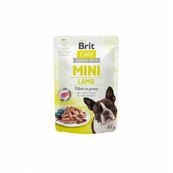 Brit Care Mini wet Lamb fillets in gravy 85 g mitrā barība  suņiem