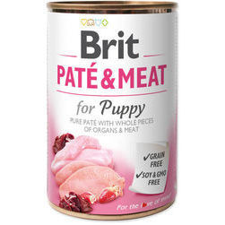 BRIT CARE wet Chicken & Turkey Pate & Meat for Puppy 400 g konservi suņiem