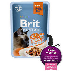Brit Premium Cat Delicate Fillets in Gravy with Turkey 85 g konservi kaķiem