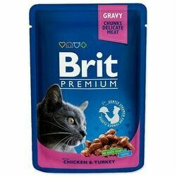 Brit Premium Chicken & Turkey 100 g konservi kaķiem
