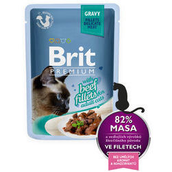 Brit Premium Cat Delicate Fillets in Gravy with Beef 85 g konservi kaķiem