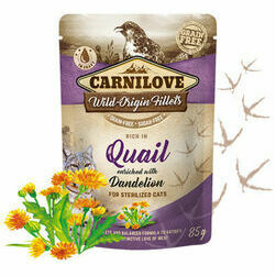 CARNILOVE Gravy rich in Quail enriched with Dandelion konservēta barība kaķiem 85 g