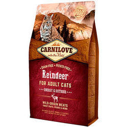 CARNILOVE Reindeer Adult Cat Energy & Outdoor 2 kg barība kaķiem
