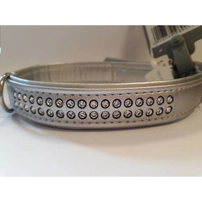 Collar Modern Art Deluxe 40 nickel Faux Leather silver/Faux Leather si