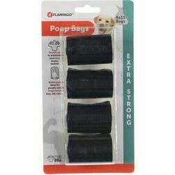Flamingo atkritumu maisiņi liekšķerei KF70948 BIG BLACK 4x15PCS 28x35CM