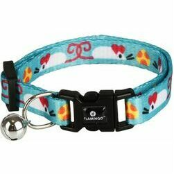 Flamingo kakla siksna kaķiem 15-25cm x10mm Light blue