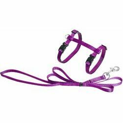 Flamingo krušu siksna+pavada kaķiem ZIGGI LIGHT PINK 20-35cm 10mm