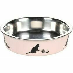 Flamingo metāla bļoda kaķiem BELLA rozā  d 11,5cm 180 ml