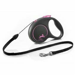 flexi black design S Cord 5m pink