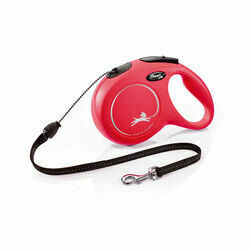 flexi New Classic M 8m red trose  - pavada suņiem