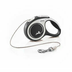 flexi New Comfort XS trose 3 m, black- pavada suņiem