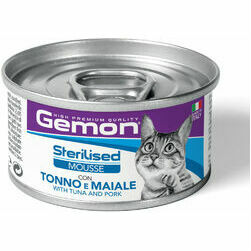 Gemon Cat Sterilised Mousse with Tuna and Pork 85 g