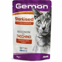 Gemon Cat Pouch Sterilised Chunkies with Turkey 100 g
