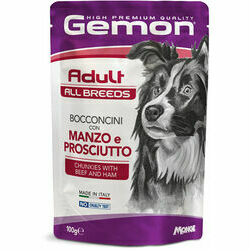 Gemon Dog All Breeds Adult Chunkies with Beef and Ham 100 g
