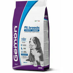 GEMON Dog ALL BREEDS Puppy and Junior with tuna and rice 3 kg - barība suņiem