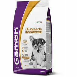 GEMON Dog ALL BREEDS Puppy & Junior with chicken & rice 15 kg - barība suņiem