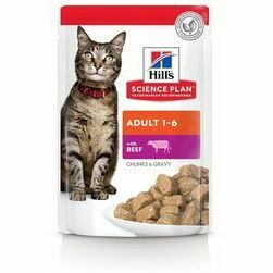 Hills Science Plan Cat Adult with beef 12 x 85g konservi kaķiem