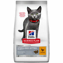 Hills Science Plan Sterilised Kitten with chicken 300g barība kaķiem