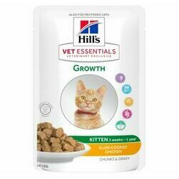 Hills Vet Essentials Growth Kitten Chicken 12 x 85g konservi kaķiem