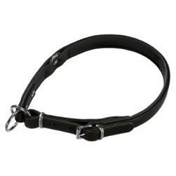 Hunter Leather collar 35 black/grey