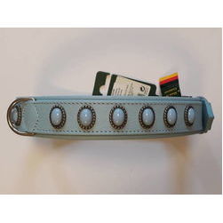 Kakla siksna RollinStone 60 gaiši zila āda