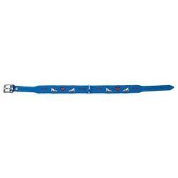 Karlie Flamingo ādas kakla siksna MONTENEGRO BLUE 24mm, 40cm