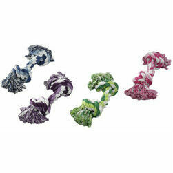 Kokvilnas rotaļlieta suņiem XL 400mm/450g zaļa, sārta, zila, purpura