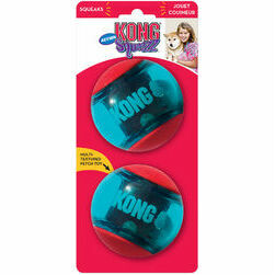 KONG Squeezz Action Ball Red Large 2 gb 8,3 cm  - rotaļlieta suņiem