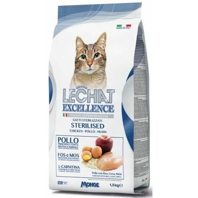 LECHAT Excellence Sterilized chicken 1,5 kg - barība kaķiem