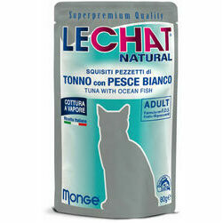 LeChat Natural Pouch Adult Tuna Flakes with Ocean Fish 80 g