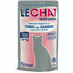 LeChat Natural Pouch Adult Tuna Flakes with Shrimp 80 g
