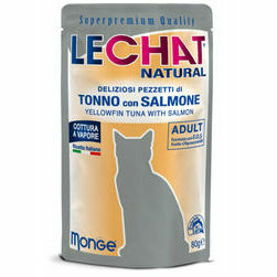 LeChat Natural pouches Tuna with Salmon 80 g - barība kaķiem