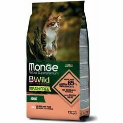 Monge Cat BWild Grain Free Adult Salmon with Peas 1,5 kg