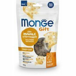 Monge Cat Gift Filled and Crunchy Fussy Cat Adult with Pork and Cheese 60 g