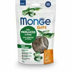 Monge Cat Gift Filled and Crunchy Skin Support Adult with Codfish and Aloe 60 g