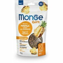 Monge Cat Gift Meat Minis Fussy Cat Adult Rich in Fresh Pork with Pineapple 50 g