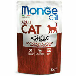 Monge Cat Grill Pouch Adult Chunkies in Jelly Rich in Lamb 85 g