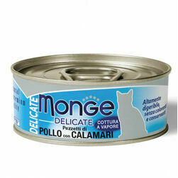 Monge Delicate Chicken with squid 80 g - konservi kaķiem