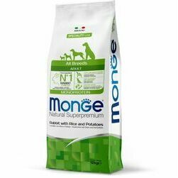 Monge Dog All Breeds Adult Rabbit with Rice and Potatoes 12 kg