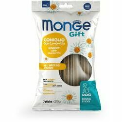 Monge Dog Gift Dental Sticks All Breeds Senior Rabbit with Chamomile 210 g