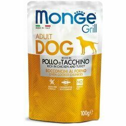 Monge Dog Grill Pouch Adult Chunkies Rich in Chicken and Turkey 100 g