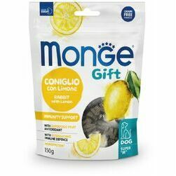 MONGE GIFT Dog SUPER M Immunity support Rabbit with lemon / 150 g - kārums suņiem