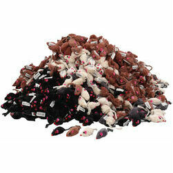 Rotaļlieta kaķiem pele ar zvaniņu - 50mm, dažādas krāsas