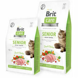 Brit Care Cat GF Senior Weight Control Fresh Chicken 7 kg barība kaķiem