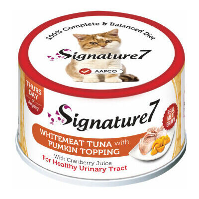 Signature 7 Whitemeat Tuna with Pumpkin 70g  - konservi kaķiem